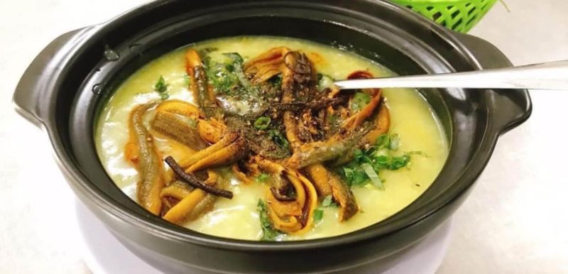 Cháo lươn chiên giòn